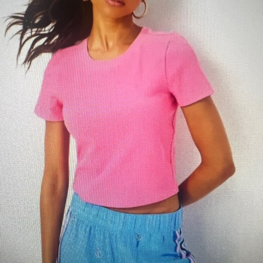 NWT Lilly Pulitzer Minnie Knit Top Confetti Pink L
